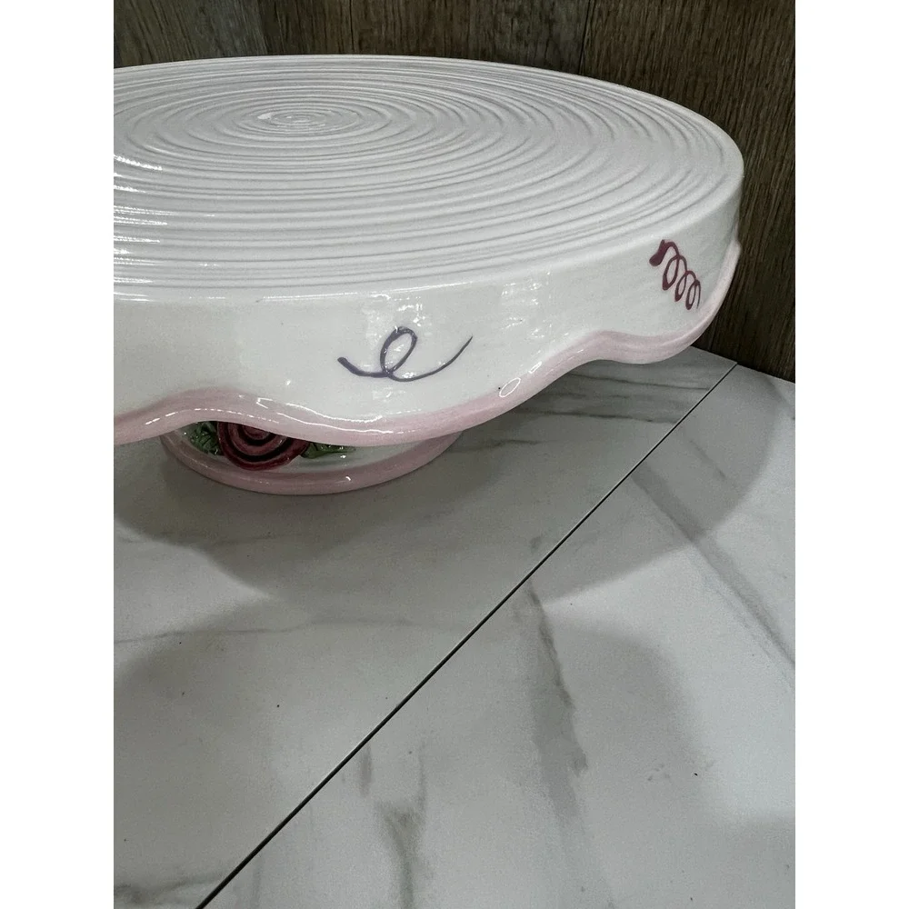 Celebration Pedestal Cake Plate 2005 Presidents Club Birthday Collection 4x10